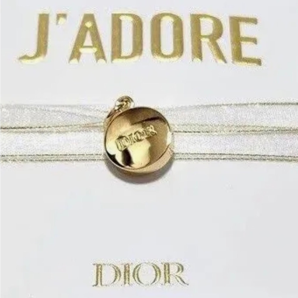 Christian Dior Charm Pendant Ribbon Bracelet NEW